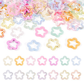 90шт 15 цвета акриловые подвески с имитацией желе, звезда