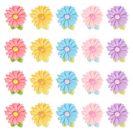 20 шт. Кабошоны из непрозрачной смолы, цветок