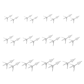 12 пары 6 стиль 925 фурнитура для сережек-гвоздиков из стерлингового серебра, настройки зубчатой серьги, со штампом s925 и пластиковыми ушками 50шт.