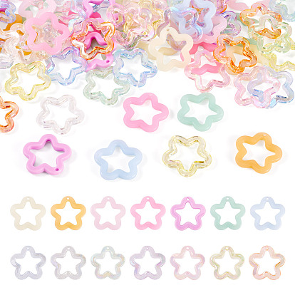 90шт 15 цвета акриловые подвески с имитацией желе, звезда