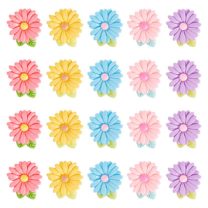 20 шт. Кабошоны из непрозрачной смолы, цветок