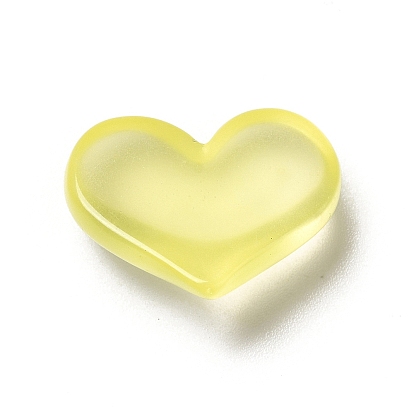 Luminous Transparent Resin Cabochons, Heart