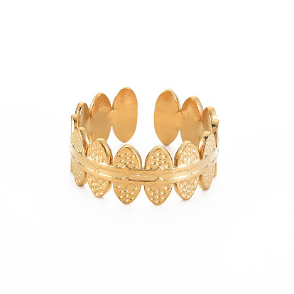 304 овальное открытое манжетное кольцо из нержавеющей стали для женщин