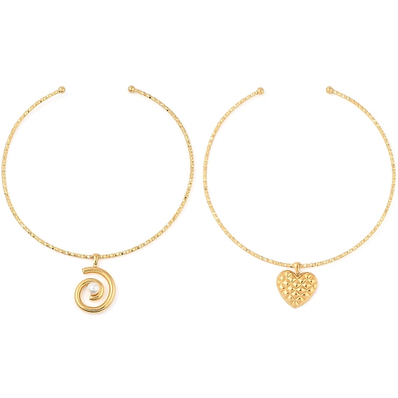 304 Женские подвески-чокеры с открытым колье из нержавеющей стали, реальный 18 k позолоченный