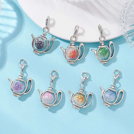 Акриловые подвески в виде чайника, Сплав с застежками когтя омара