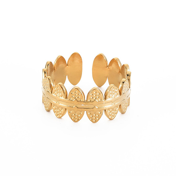 304 овальное открытое манжетное кольцо из нержавеющей стали для женщин