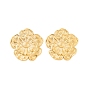 Ion Plating(IP) 304 Stainless Steel Stud Earrings for Women, Flower