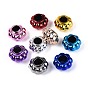 УФ-покрытие непрозрачные акриловые европейские бусины, бусины с большим отверстием, радужный, цветок