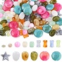 210 шт 8 стили прозрачные акриловые бусины, имитация драгоценных камней бусы акриловые, разнообразные