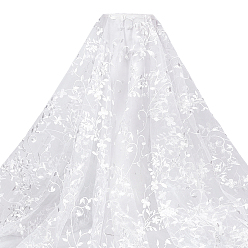 Polyester Flower Embroidery Lace Fabrics, DIY Clothing Accessories