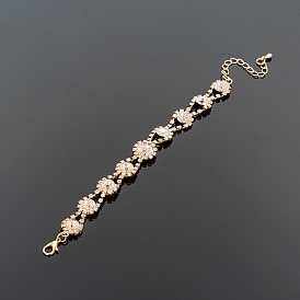 Shiny Rhinestone Pendant Bracelet - Vintage Jewelry Accessory B246.