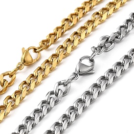 304 Stainless Steel Cuban Link Chain Necklace for Men Women