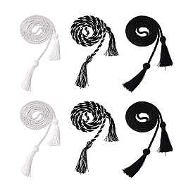 6 pcs 3 style polyester pompon grandes décorations pendantes, pour la cérémonie de remise des diplômes
