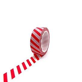 Adhesive Paper Decorative Tape, Stripe Pattern, for Card-Making, Scrapbooking, Diary, Planner, Envelope & Notebooks