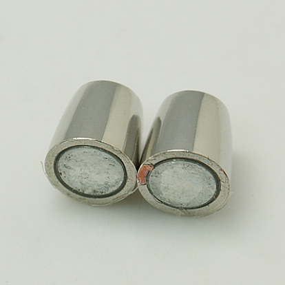 Латунные магнитные застежки с петлями, овальные, 16x9 мм, отверстие : 6 мм