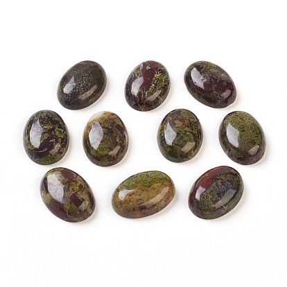 Natural Dragon Blood Stone Cabochons, Oval