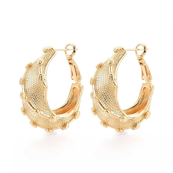 Серьги-кольца из латуни с закрученными концами, без никеля 