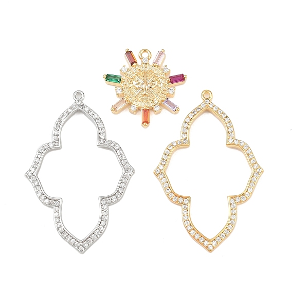 Латунные микро проложить кубического циркония подвески