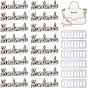 16Pcs Word Alloy Handmade Label Tags, with Iron Shim, for Bag Making