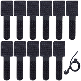 Gorgecraft 40Pcs Nylon Hook and Loop Tape Wire Organizer, Adhesive Cable Ties
