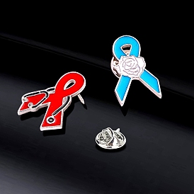 Awareness Ribbon Badge, Alloy Enamel Pin Brooches