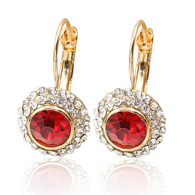 Classic Moon River Earrings with Diamond Round Versatile Ear Jewelry -