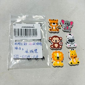 Perles focales en silicone lion/tigre/éléphant/singe zèbre/girafe