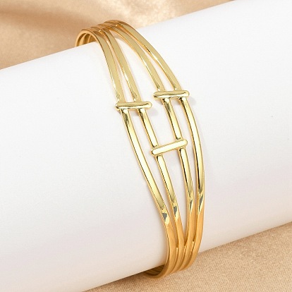 Полые 304 браслеты-манжеты из нержавеющей стали для женщин, ионное покрытие (ip)