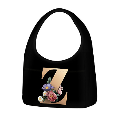 Мешочки из плюша и полиэстера с цветочным принтом и буквами, женская сумка через плечо