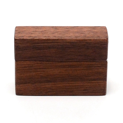 Wood Rings Box, Double Flip Cover, Perfect for Engagement Bride Wedding Photography, Rectangle, Pair of Ring