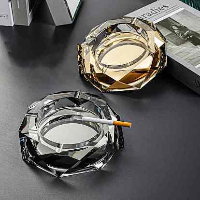 Glass Ashtray, Home Office Tabletop Decoration, Geometric