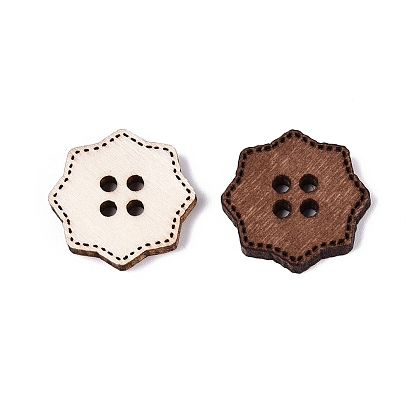 4-отверстие кнопки цветок дерева