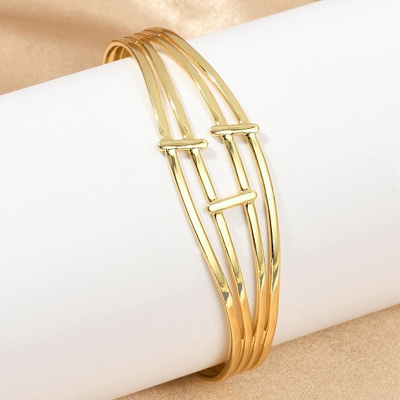 Полые 304 браслеты-манжеты из нержавеющей стали для женщин, ионное покрытие (ip)