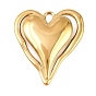 304 Stainless Steel Pendants, Double Heart Charm