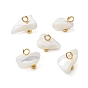 Натуральные трохус ракушки самородки амулеты, с медными петлями, белые