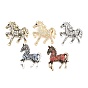 Броши-булавки из сплава со стразами, лошадь