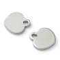 304 Stainless Steel Charms, Stamping Blank Tag, Laser Cut, Heart