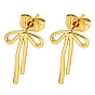 Латунные серьги-гвоздики для женщин, бантом
