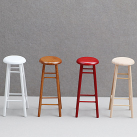 Doll's House Bar Stools, Mini Furniture Model Pieces