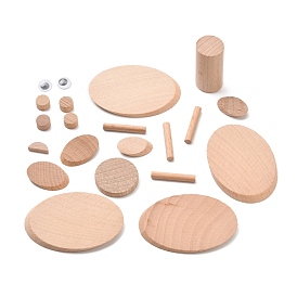 DIY Woodwork 3D Peacock Animal Wood Chip Tree Branch Material Pack, for Kindergarten Handmade Educational Toys