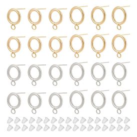 40 шт. 4 стиль 304 фурнитура для сережек-гвоздиков из нержавеющей стали, с горизонтальными петлями и 316 штифтами из хирургической нержавеющей стали и 80 пластиковыми ушными гайками