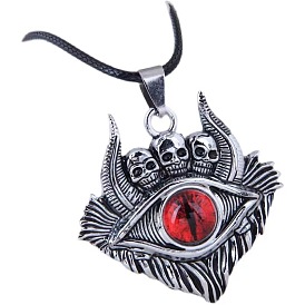 Retro Skull Eye Pendant Necklace for Men - Bold Metal Fashion Accessory