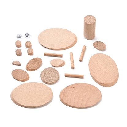 DIY Woodwork 3D Peacock Animal Wood Chip Tree Branch Material Pack, for Kindergarten Handmade Educational Toys