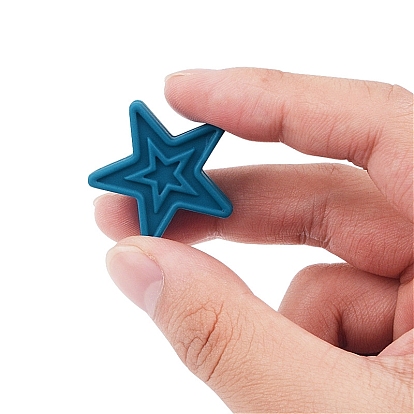 Star Food Grade Silicone Beads, Silicone Teething Beads
