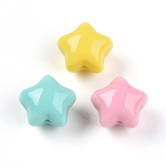 Непрозрачные акриловые бусины, звезда