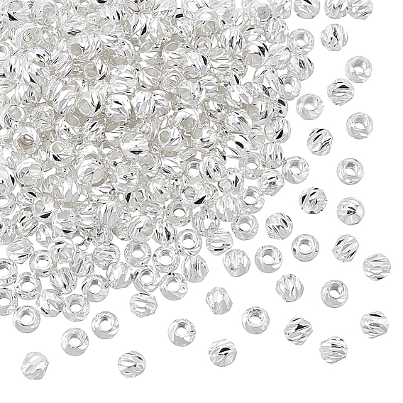 250шт. гофрированных латунных бусин, долговечный, спираль круглый, без никеля 