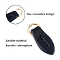 Leather Zipper Puller, with Iron Rings, Zip-fastener Components, For Bag Accessories