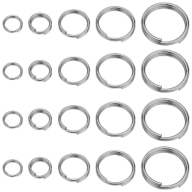 400шт 5 стили 304 разрезные кольца из нержавеющей стали, кольца с двойной петлей