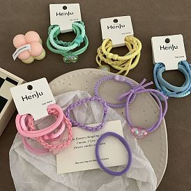Simple and Versatile Heart Hair Ties with High Elasticity for Braids and Ponytails