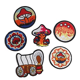 Computerized Embroidery Cloth Iron On/Sew On Patches, Costume Accessories, Appliques, Mushroom